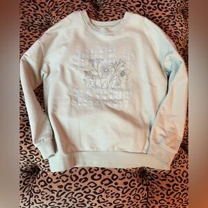 Kids Floral Graphic Sweater - Light Green